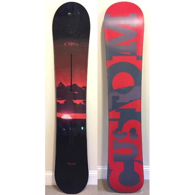 BURTON CUSTOM FLYING V 156cm Sunrise / Sunset Snowboard Rare 