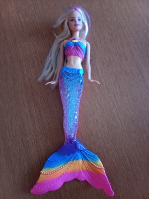 BARBIE MERMAID WITH Light Up Tail £10.00 - PicClick UK