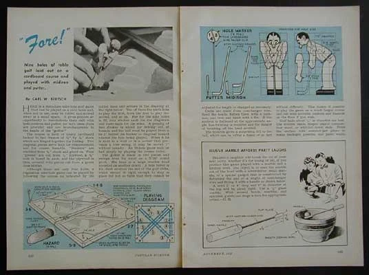 Table Top Golf Marble Game Pinball Machine How-To build PLANS