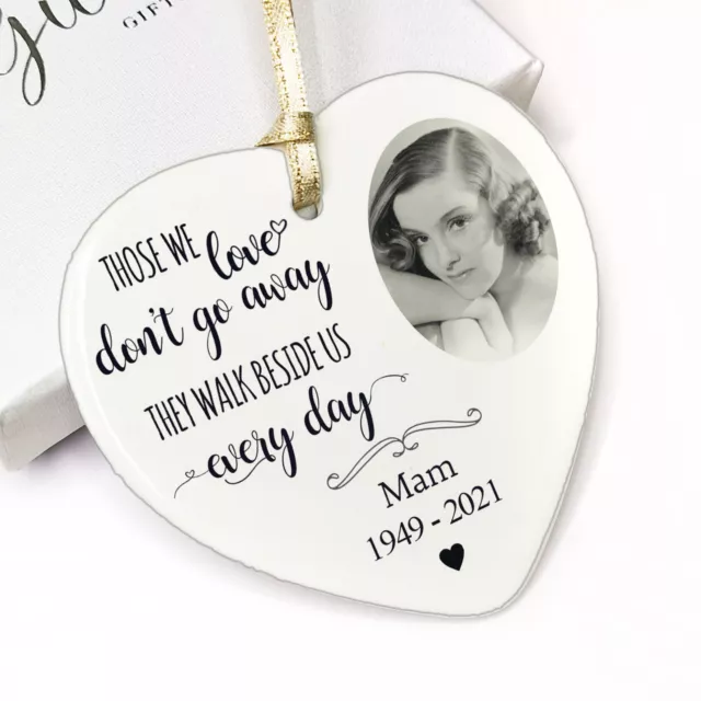 Personalised Photo Remembrance Bauble Christmas Tree Decor Plaque Memorial Gifts