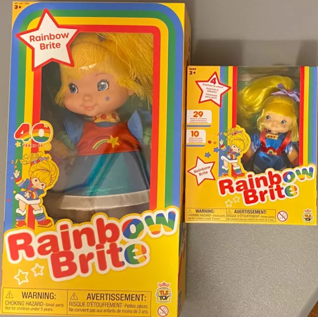 2 NEW IN HAND Rainbow Brite 40th Anniversary 12" PLUSH BODY DOLL & 5.5" FIGURES