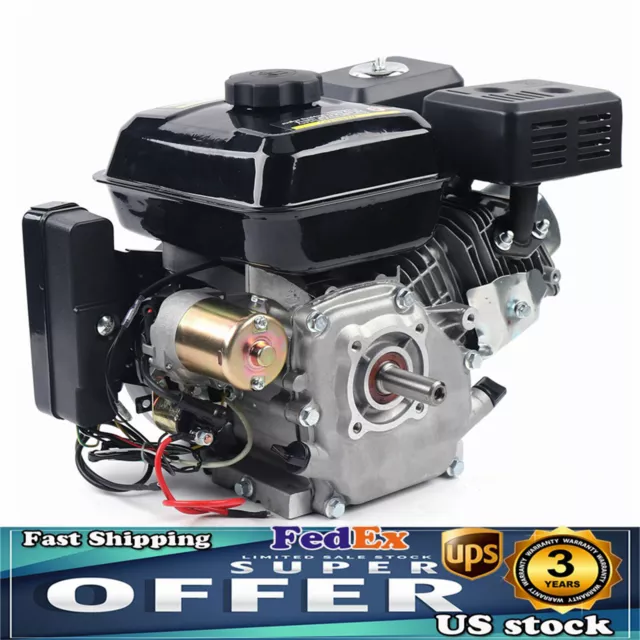 212cc 4-Stroke 7.5 HP Electric Start Horizontal Engine Go Kart Gas Engine Motor