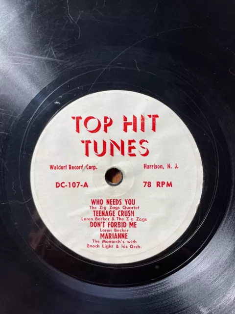 Top Hit Tunes 78 Rpm Vintage 1950'S Vinyl Records