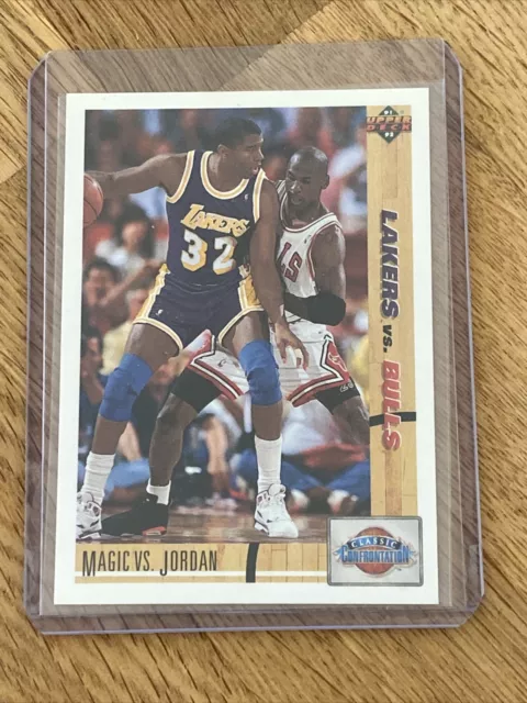 🏀🔥 1991-92 Upper Deck #34 MAGIC vs. JORDAN Lakers/Bulls -Mint**Rare**
