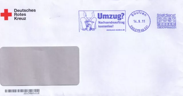 Privatpost Post Modern Briefdienst, Bautzen Umzug? Nachsendeauftrag  DRK 2011