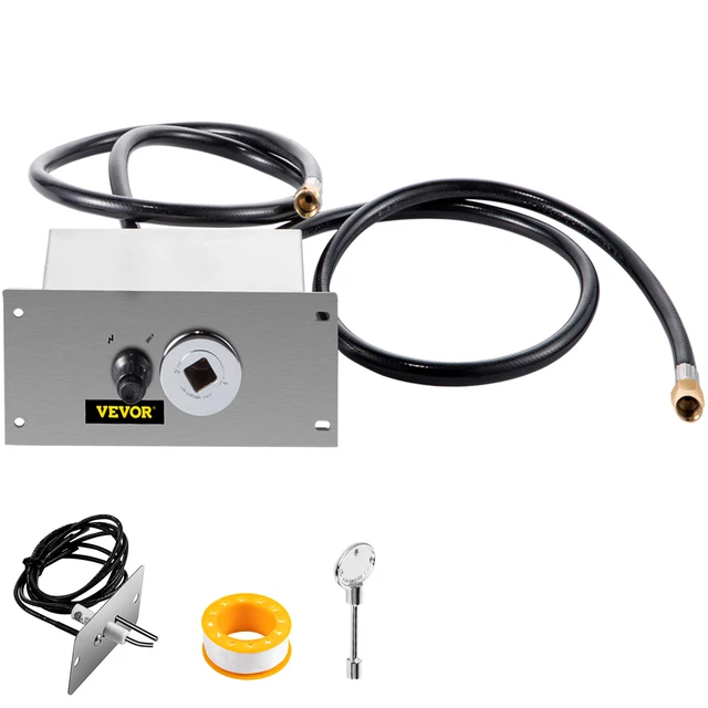 VEVOR FIRE PIT Gas Burner Control Panel Kit Spark Ignition System All ...