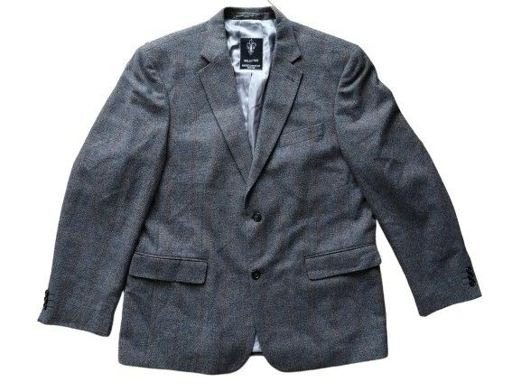SELECTED Gris chaqueta Solido Talla L Lana blazer hombres