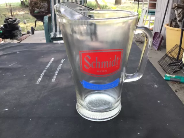 Vintage Schmidt Beer Pitcher Mug “The Brew That Grew With The Great Northwest”