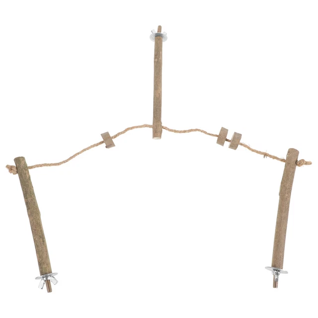 Plataforma de madera natural para pájaros percha plataforma jaula para pájaros mascota loro jaula para pájaros