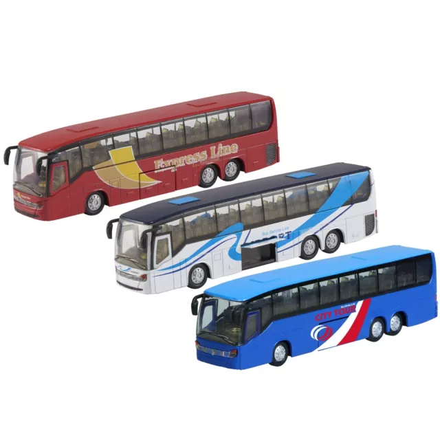 Teamsterz City Coach Airport Bus DieCast Toy Model Vehicles Kids Birthday Gift