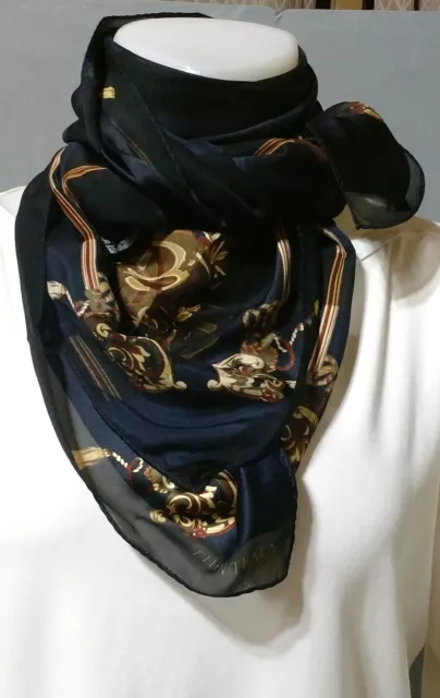 Silk scarves with tags Gold Camel and Ellen Tracy Linda Allard - 32 - 35 inches