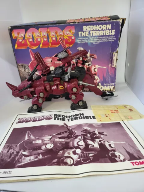 Zoids / Robo Strux /Vintage/Tomy France 1983/ Redhorne /Fonctionnel + Notice