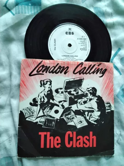 The Clash Rare London Calling Vinyl Single Record Rare Red Sleeve