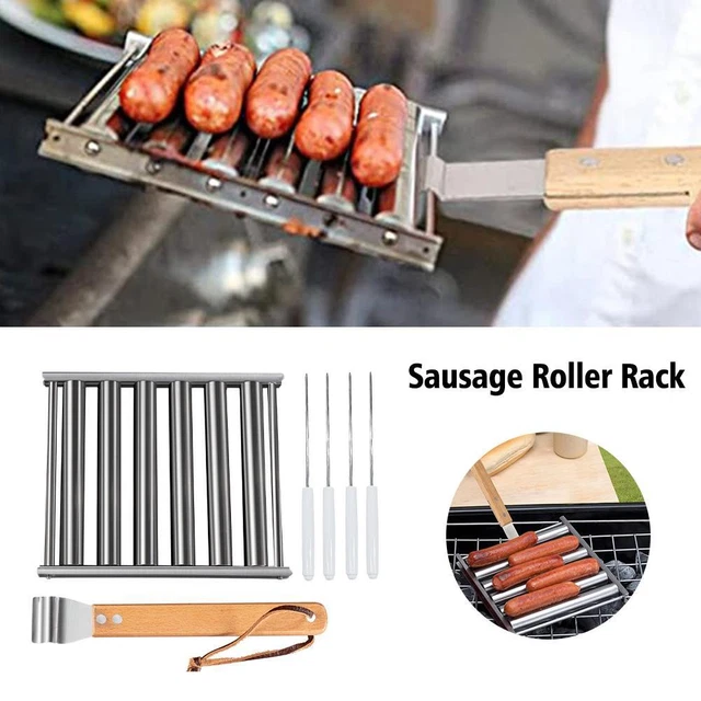 4 Porta Hot Dog Divertenti A Forma Di Uomo, Supporto Per Salsicce In Acciaio Inox Da Barbecue, Accessorio Da Griglia Portatile E Regalo Originale - 2