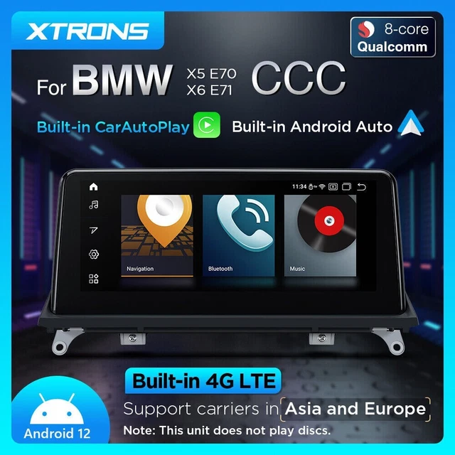 XTRONS QSB12X5CC AUTORADIO GPS BMW X5 E70 X6 E71 Android 12 WIFI 4G 10