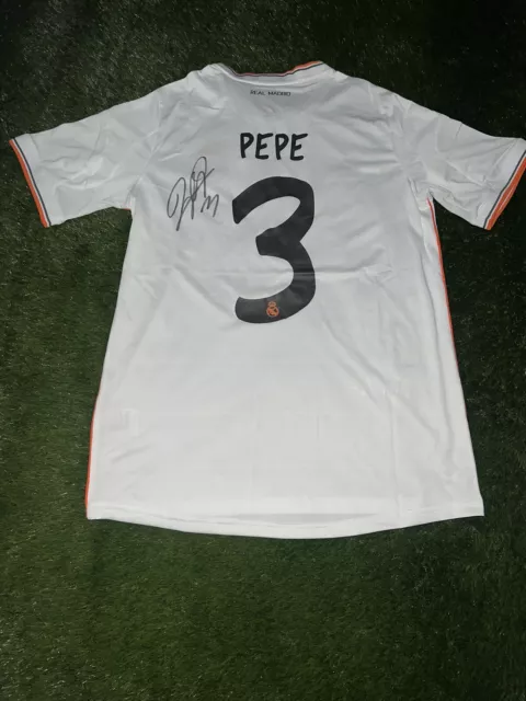 Hand Signed Pepe Real Madrid Shirt, Certificate of Authenticity