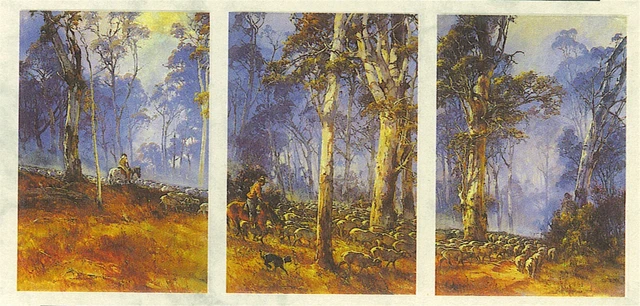 d'Arcy Doyle "Early Morning Muster" NEW Large Ltd Edtn (Tryptych - 3 Prints) #2