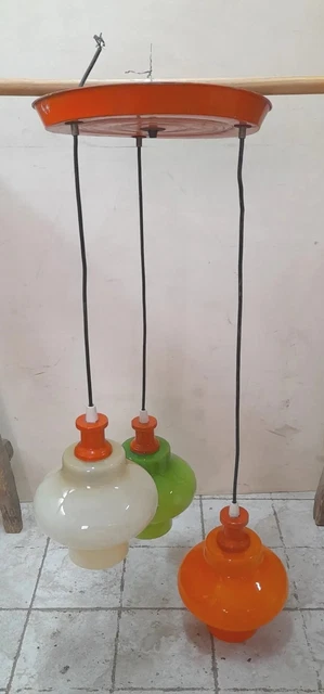 Pauly e C°, Lampadario a fontana con fuochi d'artificio di Murano, vetro soffiato, multicolore