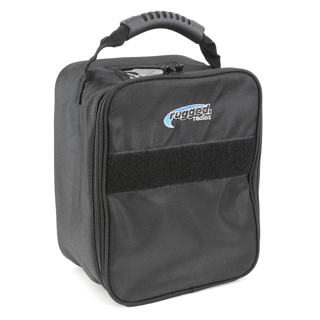 Rugged Radios Dual 2 Headset Bag Zip-Up Cover Storage Carrying Case Front Pocket