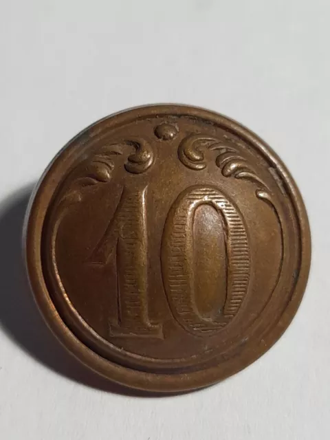 Ancien Bouton MILITAIRE DU 10ème Régiment 24mm