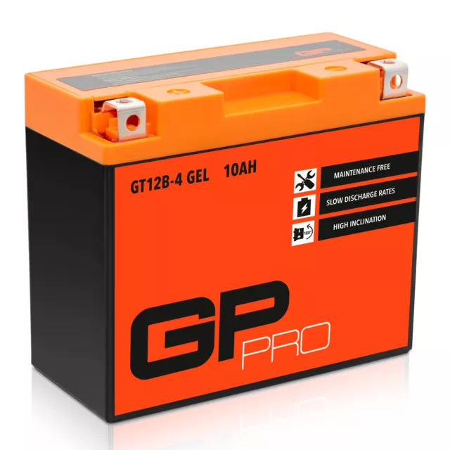 Batterie 12V 10Ah GEL GP-PRO GT12B-4 moto scooter similaire YT12B-BS YT12-B4