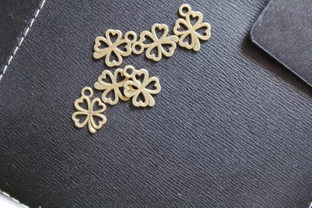 5* Clover Lucky Keychain Racket Bronze Pendant Charm Diy Handmade Gift