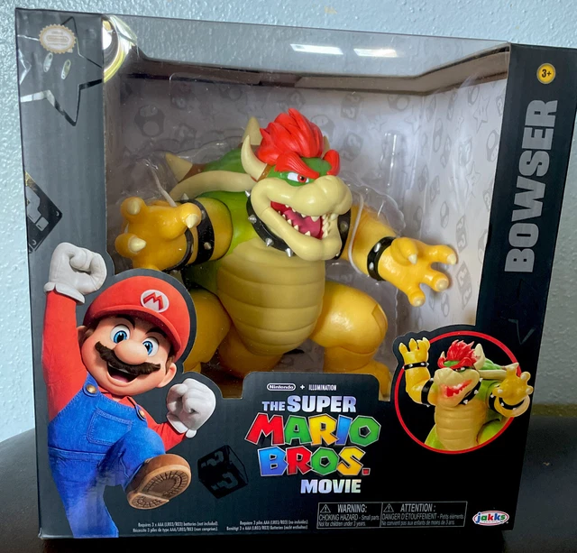 NINTENDO SUPER MARIO Bros. Movie Bowser Figure with Fire Breathing ...