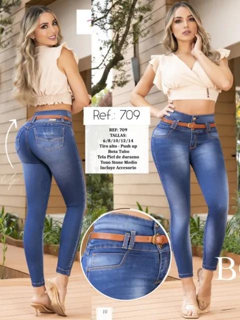 PIT-BULL JEANS COLOMBIANOS, Butt Lifter Sexy Colombian Denim Blue Short  #P6812_2 $59.99 - PicClick