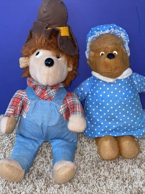 Mr & Mrs Berenstain Bears Mama Papa Bear Fisher-Price Toys 1982 #779 Plush VTG