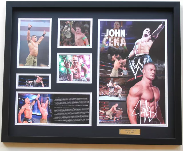 New John Cena Signed Limited Edition Memorabilia FRAMED