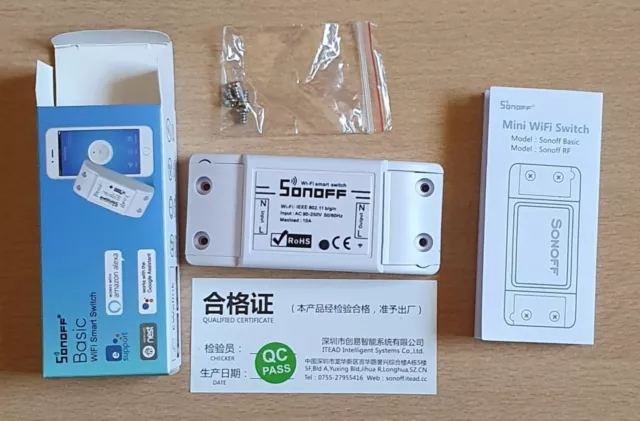 Sonoff Basic WiFi 10A 2200W Fernbedienung Smart Home Switch ITEAD EWelink OVP