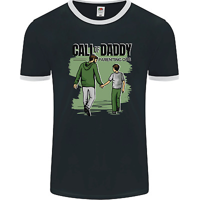 Call of Daddy Funny Parody Fathers Day Dad Mens Ringer T-Shirt FotL
