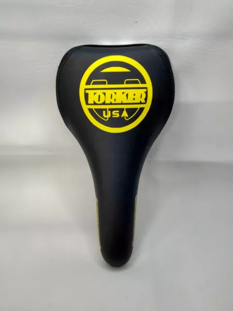 Old school style custom Torker Bmx Seat Single Railed New Black Large