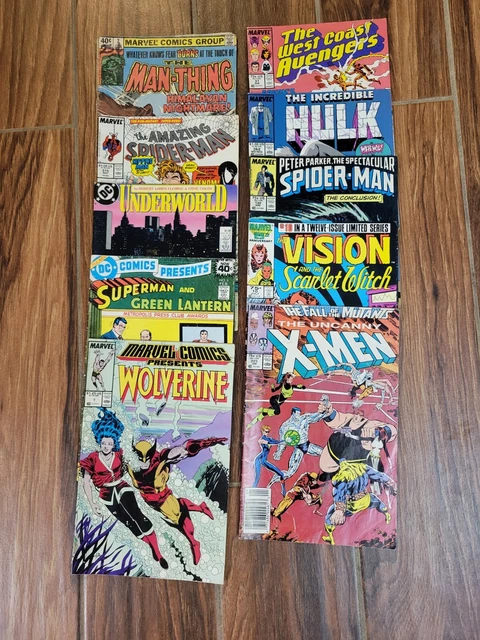 Vintage Comic Book Lot Of 10 Various (See Description) Marvel DC Lot J