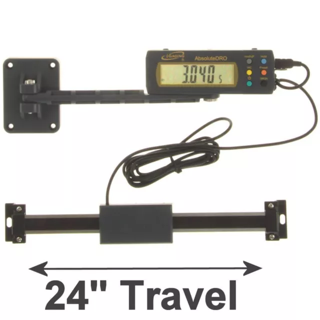 iGaging Absolute DRO Digital Readout 24"/600mm Read Out Stainless Steel Beam