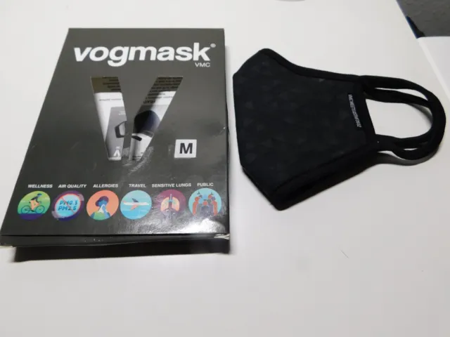 Máscara Vogmask Hero negra talla M sin válvula-VMC ¡Lista para enviar!