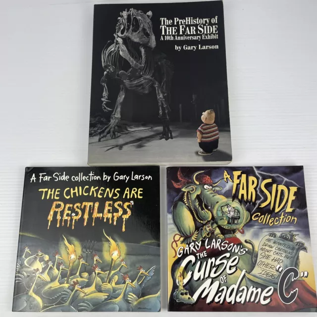 3 Book Pack The Far Side - Pre History, Chickens are Restless, Curse of Madame C