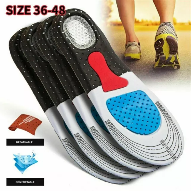 Unisex Orthopaedic Memory Foam Shoe Pads Trainer Soft Foot Feet Comfort Insoles