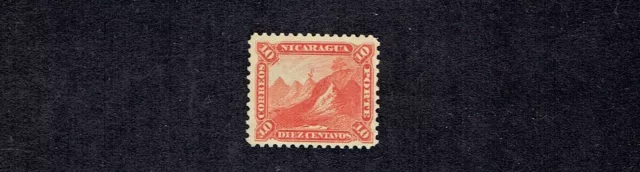 1878 NICARAGUA "Liberty Cap Mt Peak" 10c Vermilion Sc#11 Mint/NG  Historic Note