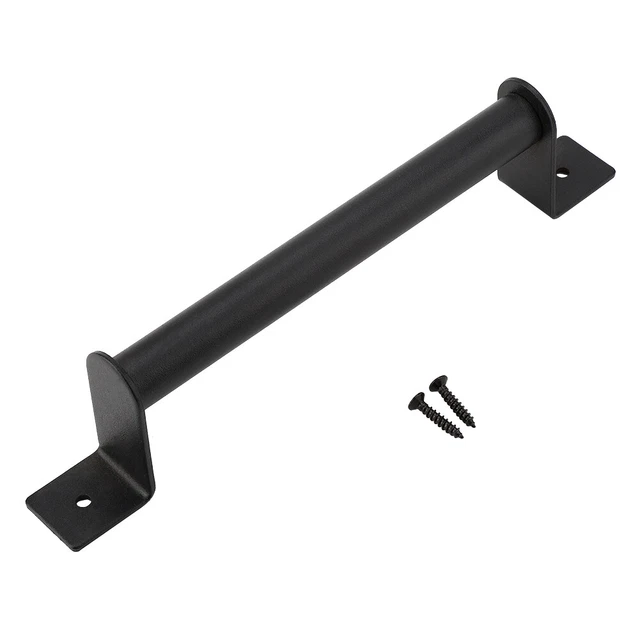 Black Heavy Duty Carbon Steel Pull Handle For Sliding Barn Door Closet Wooden HG