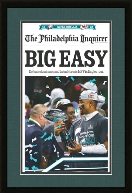 PHILADELPHIA EAGLES SUPER Bowl LIX Champions Original Newspaper Cover ...