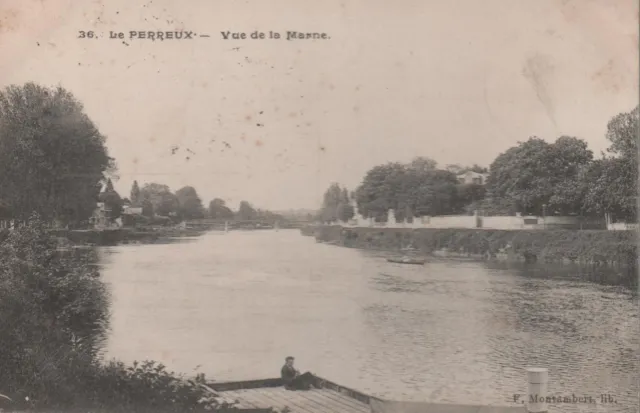 Cpa 94 Le Perreux Vue De La Marne 1904