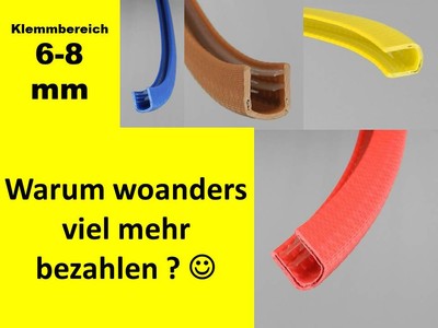 Kantenschutzprofil Pvc SMI Kantenschutzprofil Gummi &ndash; Klemmprofil F&uuml;r Kanten 4-6 Mm, Made In Germany Kantenschutzprofil Wei&szlig;