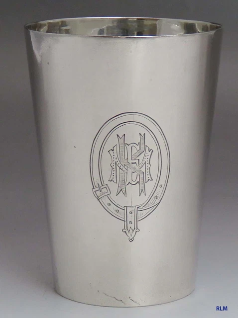 1880 Antique Wang Hing & Co. Chinese Export Silver Cup “MEK”