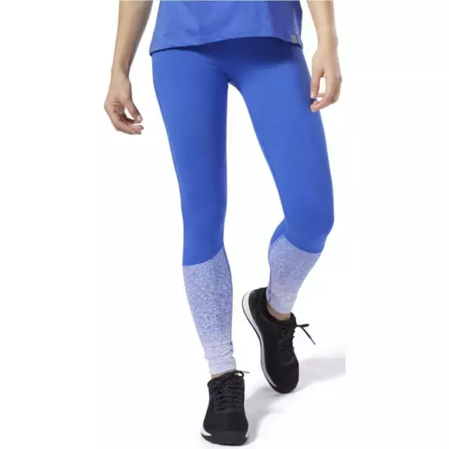 Reebok Womens Crossfit Lux Fade Long Training Tights - Blue