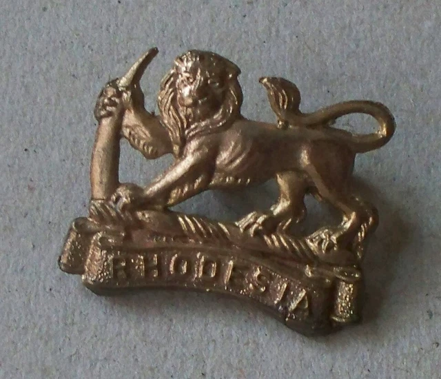 RHODESIA GENERAL SERVICE Collar Badge Kariba Manufacturing Rhodesian ...
