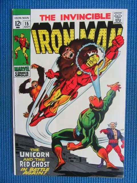 Invincible Iron Man # 15 - (Vf/Nm) -The Unicorn & The Red Ghost In Battle Again
