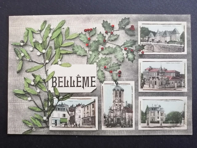 cpa Lower Normandy MULTIVUE of the Village of BELLÊME in the ORNE Houx Gui