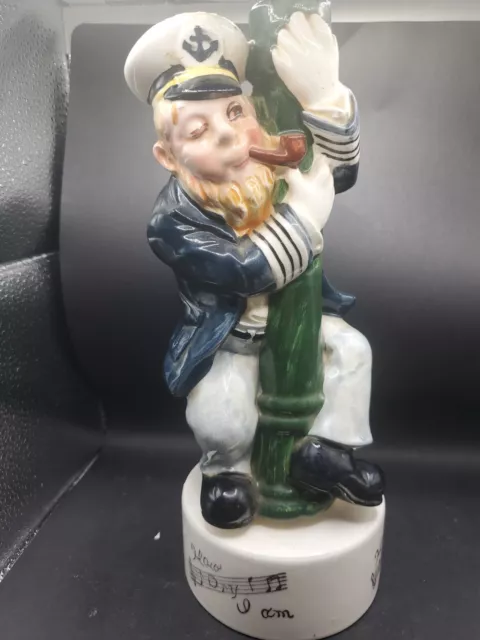 Vintage Decanter Music Box Tune How Dry I Am Sailor Lamp Post