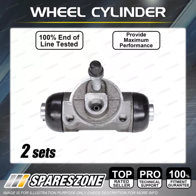 2 x Rear Brake Wheel Cylinders LH + RH for Ford Ranger PX Bore Size 20.64mm